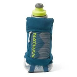 Nathan Hydration, Belts, And Waterbottles QuickSqueeze Insulated 18oz - Marine Blue/Finish Lime