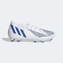 Adidas Men's Predator Edge .2 FG Soccer Shoe- White/Hi Res Blue- Regular (D)