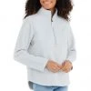 Free Fly Women's Bamboo Sherpa Fleece Half Zip - Light Grey