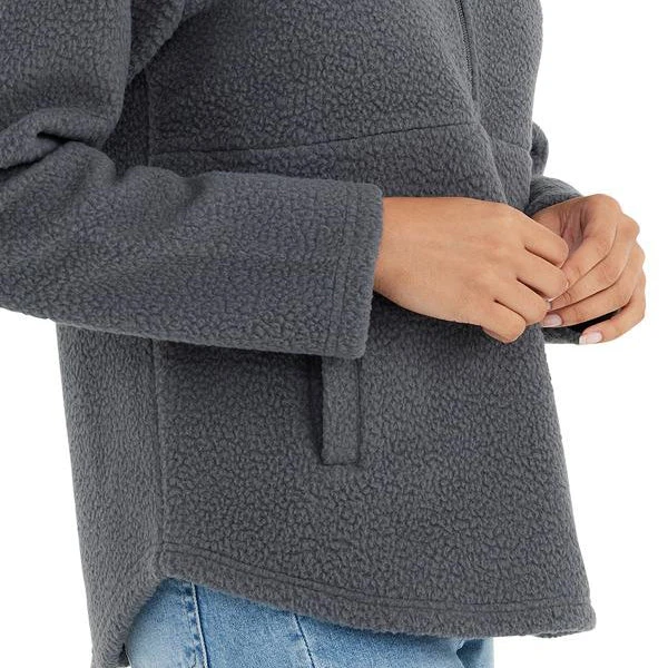 Free Fly Women's Bamboo Sherpa Fleece Half Zip - Iron Grey Tops 3 Free Fly Women's Bamboo Sherpa Fleece Half Zip - Iron Grey Tops