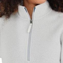 Free Fly Women's Bamboo Sherpa Fleece Half Zip - Light Grey 8 Free Fly Women's Bamboo Sherpa Fleece Half Zip - Light Grey