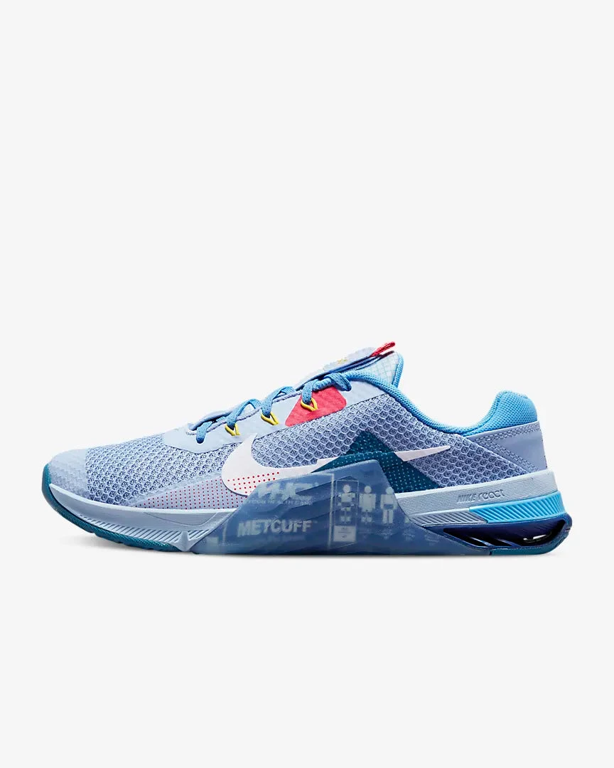Men's Nike Metcon 7 Cross Training Shoe- Light Marine/White/University Blue- Regular (D) 4 Men's Nike Metcon 7 Cross Training Shoe- Light Marine/White/University Blue- Regular (D)