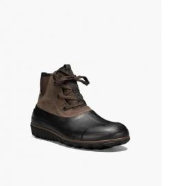 Bogs Footwear Men's Classic Casual Lace Leather Boots - Dark Brown - Regular (D)