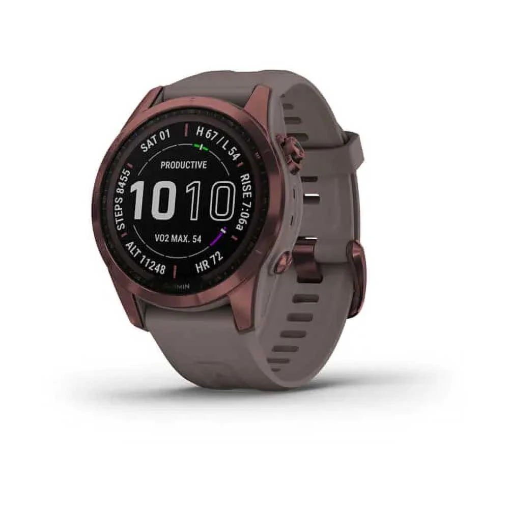 Garmin Accessories Fenix 7S Sapphire - Dark Bronze Titanium With Shale Gray Band 1 Garmin Accessories Fenix 7S Sapphire - Dark Bronze Titanium With Shale Gray Band