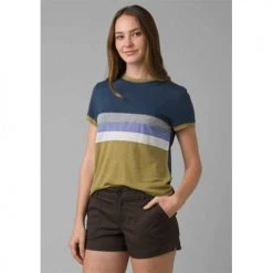 Prana Women's Cozy Up Ringer Tee - Nautical Tops