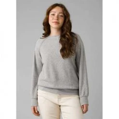 Prana Tops Women's Cozy Up Sweatshirt - Heather Grey