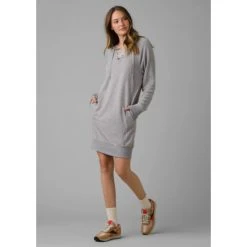 Prana Women's Cozy Up Terry Dress - Heather Grey