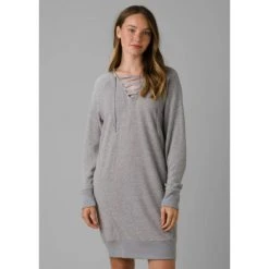 Prana Women's Cozy Up Terry Dress - Heather Grey
