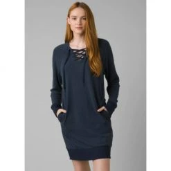 Prana Women's Cozy Up Terry Dress - Nautical Heather 9 Prana Women's Cozy Up Terry Dress - Nautical Heather