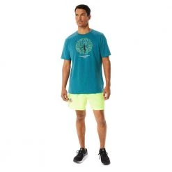 Asics Apparel Men's Graphic Short Sleeve WCH - Velvet Pine Heather
