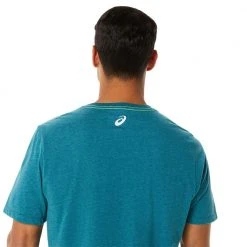 Asics Apparel Men's Graphic Short Sleeve WCH - Velvet Pine Heather