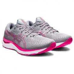 Asics Women's Gel-Cumulus 24 Running Shoes - Sheet Rock/Pink Glo- Wide (D)