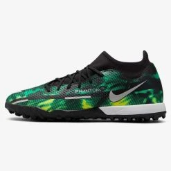 Nike Unisex Phantom GT2 DF SW TF - Black/Mtlc Platinum/Green Strike