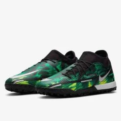 Nike Unisex Phantom GT2 DF SW TF - Black/Mtlc Platinum/Green Strike