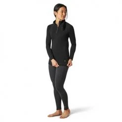 Smartwool Women's Merino 250 Baselayer 1/4 Zip - Black Tops
