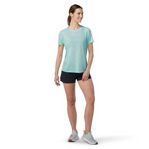 Smartwool Tops Women's Merino Sport 120 Short Sleeve - Bleached Aqua Heather 2 Smartwool Tops Women's Merino Sport 120 Short Sleeve - Bleached Aqua Heather