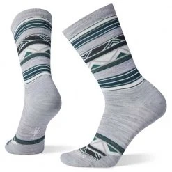 Smartwool Accessories Women's Everyday Zig Zag Valley Crew Socks - Light Gray