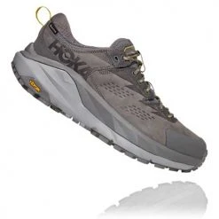 HOKA Shoes Men's Kaha Low GTX Trail Running Shoe - Charcoal Gray / Green Sheen - Regular (D)