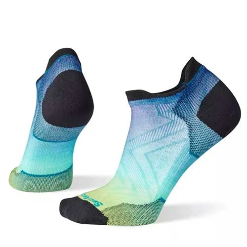 Smartwool Women's Run Zero Cushion Ombre Print Low Ankle Socks - Capri 1 Smartwool Women's Run Zero Cushion Ombre Print Low Ankle Socks - Capri
