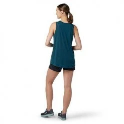 Smartwool Women's Merino Sport 120 High Neck Tank - Twilight Blue Tops