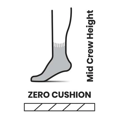 Smartwool Men's Run Zero Cushion Mid Crew Pattern Socks - Black 2 Smartwool Men's Run Zero Cushion Mid Crew Pattern Socks - Black