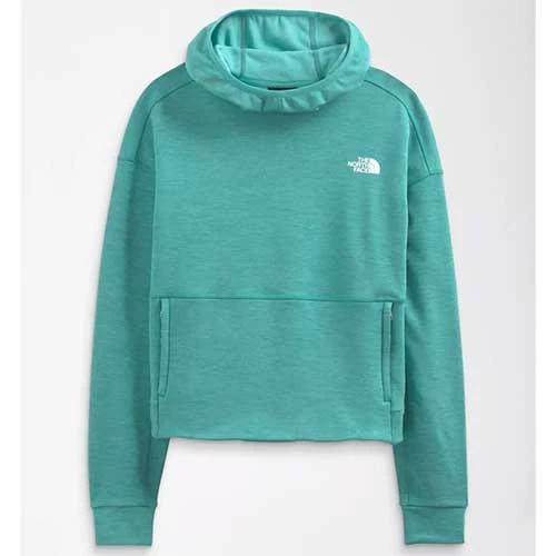 North Face Women's Canyonlands Pullover Crop - Porcelain Green Heather 1 North Face Women's Canyonlands Pullover Crop - Porcelain Green Heather