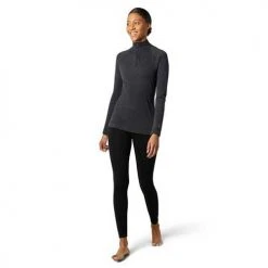 Smartwool Women's Merino 250 Baselayer 1/4 Zip - Charcoal Heather Tops