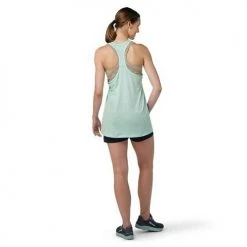Smartwool Women's Merino Sport 120 Racerback Tank - Bleached Aqua Heather 5 Smartwool Women's Merino Sport 120 Racerback Tank - Bleached Aqua Heather