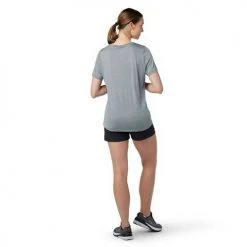 Smartwool Women's Merino Sport 120 V-Neck Short Sleeve - Light Gray Heather Tops 5 Smartwool Women's Merino Sport 120 V-Neck Short Sleeve - Light Gray Heather Tops
