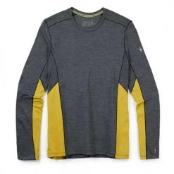 Smartwool Apparel Men's Merino Sport 150 Long Sleeve Crew - Charcoal Heather/Golden Olive