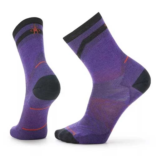 Smartwool Men's Run Zero Cushion Mid Crew Pattern Socks - Desert Orchid 1 Smartwool Men's Run Zero Cushion Mid Crew Pattern Socks - Desert Orchid