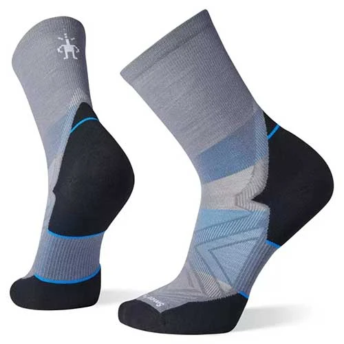 Smartwool Men's Run Targeted Cushion Mid Crew Socks - Graphite 1 Smartwool Men's Run Targeted Cushion Mid Crew Socks - Graphite