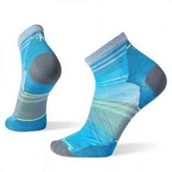 Smartwool Men's Run Zero Cushion Ankle Pattern Socks - Neptune Blue