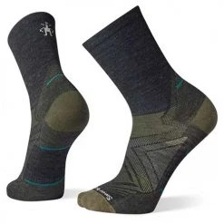 Smartwool Men's Run Zero Cushion Mid Crew Socks - Charcoal