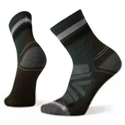 Smartwool Men's Hike Light Cushion Striped Mid Crew Socks - Dark Sage