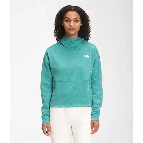 North Face Women's Canyonlands Pullover Crop - Porcelain Green Heather 2 North Face Women's Canyonlands Pullover Crop - Porcelain Green Heather