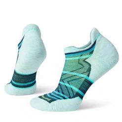 Smartwool Women's Performance Run Targeted Cushion Stripe Low Ankle Socks - Twilight Blue