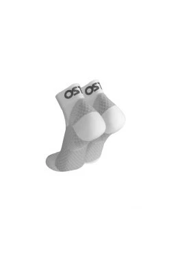 OS1st FS4 Plantar Fasciitis Quarter Crew Socks - White/Grey