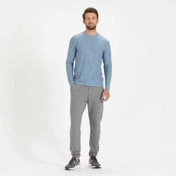 Vuori Tops Men's Long Sleeve Strato Tech Tee - Cloud Heather