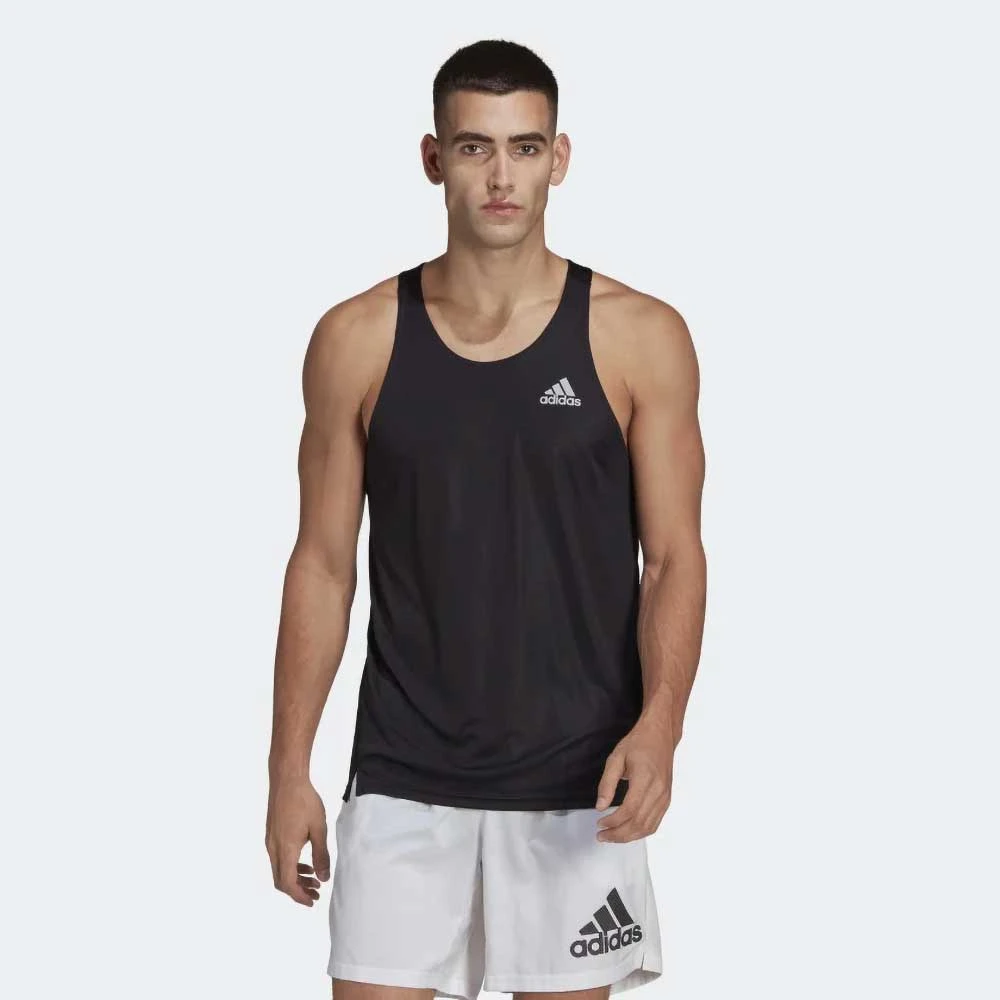 Adidas Apparel Men's Own The Run Singlet - Black 2 Adidas Apparel Men's Own The Run Singlet - Black