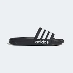 Shoes Men's Adidas Adilette Shower Slides - Black/White - Regular (D)