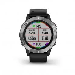 Garmin Fēnix 6 MultiSport Fitness Watch - Silver With Black Band 15 Garmin Fēnix 6 MultiSport Fitness Watch - Silver With Black Band