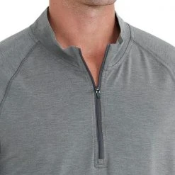 Free Fly Men's Bamboo Flex Quarter Zip - Heather Graphite Tops