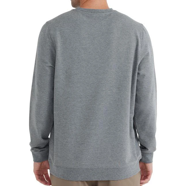 Free Fly Men's Bamboo Heritage Fleece Crew - Heather Graphite Tops 2 Free Fly Men's Bamboo Heritage Fleece Crew - Heather Graphite Tops