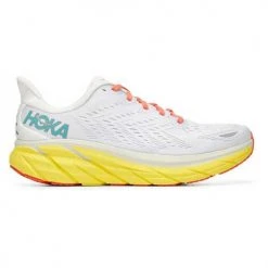 HOKA Men's Clifton 8 Running Shoe - Blanc De Blanc/Illuminating - Regular (D)