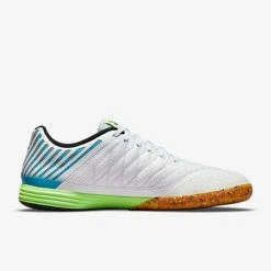Men's Nike Lunar Gato II IC Soccer Shoe-Black/Lime Glow/Lt Photo Blue- Regular (D)