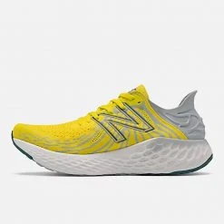 New Balance Men's Fresh Foam 1080v11 Running Shoe- Sulphur Yellow/Light Slate Shoes