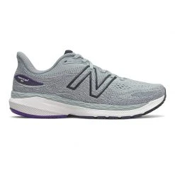 New Balance Men's Fresh Foam 860 V12 Running Shoe - Light Aluminum/Deep Violet Shoes