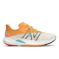 New Balance Shoes Men's Fuel Cell Rebel V2 Running Shoe - White/Habanero/Virtual Sky