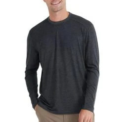 Free Fly Men's Bamboo Midweight Long Sleeve - Heather Black